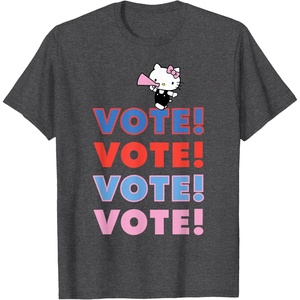 image:imageHello Kitty Vote Cheer Rally TShirtDark Heather Grey