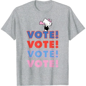 image:imageHello Kitty Vote Cheer Rally TShirtHeather Grey