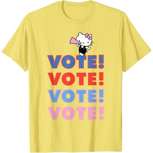 image:imageHello Kitty Vote Cheer Rally TShirtLemon Yellow