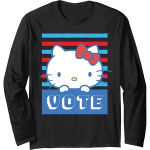image:imageHello Kitty Vote Stripes Long Sleeve TShirtBlack
