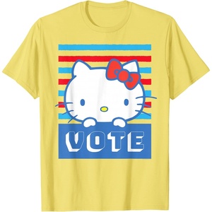 image:imageHello Kitty Vote Stripes TShirtLemon Yellow