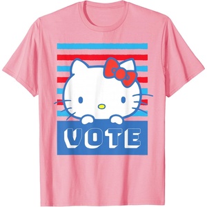 image:imageHello Kitty Vote Stripes TShirtPink