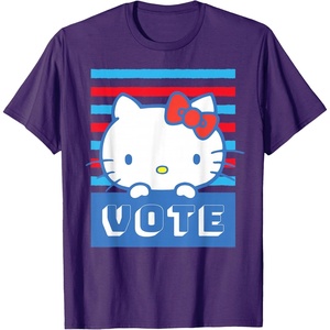 image:imageHello Kitty Vote Stripes TShirtPurple