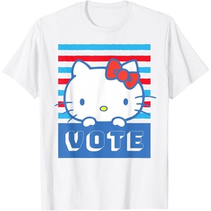 image:imageHello Kitty Vote Stripes TShirtWhite