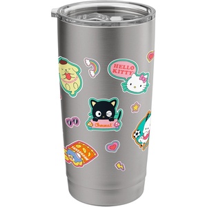 image:imageHello Kitty amp Friends Stickers Stainless Steel Insulated TumblerBrushed Steel