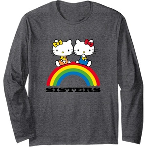 image:imageHello Kitty and Mimmy Sisters Long Sleeve TShirtDark Heather Grey