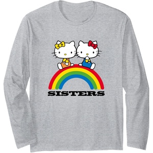 image:imageHello Kitty and Mimmy Sisters Long Sleeve TShirtHeather Grey