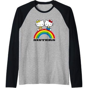 image:imageHello Kitty and Mimmy Sisters Raglan Baseball TeeBlackAthletic Heather