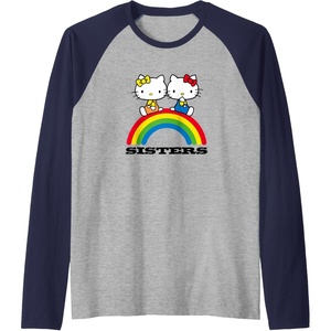 image:imageHello Kitty and Mimmy Sisters Raglan Baseball TeeNavy BlueAthletic Heather
