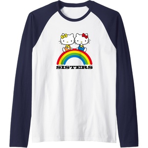 image:imageHello Kitty and Mimmy Sisters Raglan Baseball TeeNavy BlueWhite