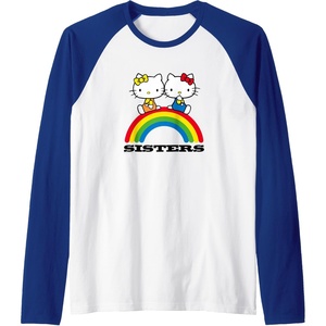 image:imageHello Kitty and Mimmy Sisters Raglan Baseball TeeRoyal BlueWhite