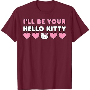 image:imageIll Be Your Hello Kitty Couples Matching Valentines Day TShirtBurgundy