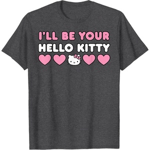 image:imageIll Be Your Hello Kitty Couples Matching Valentines Day TShirtDark Heather Grey