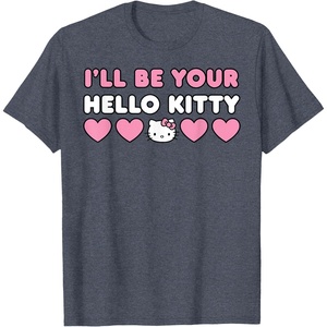 image:imageIll Be Your Hello Kitty Couples Matching Valentines Day TShirtHeather Blue