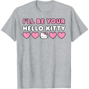 image:imageIll Be Your Hello Kitty Couples Matching Valentines Day TShirtHeather Grey