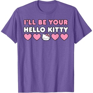 image:imageIll Be Your Hello Kitty Couples Matching Valentines Day TShirtPurple Heather