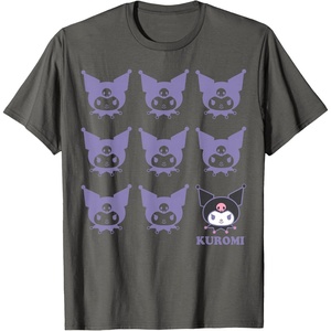 image:imageKuromi Real TShirt  Unisex Kids Adult  Black  Short Sleeve  Cotton 100  SmallAsphalt Grey