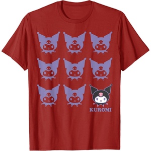 image:imageKuromi Real TShirt  Unisex Kids Adult  Black  Short Sleeve  Cotton 100  SmallCranberry Red