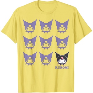 image:imageKuromi Real TShirt  Unisex Kids Adult  Black  Short Sleeve  Cotton 100  SmallLemon Yellow