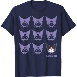 image:imageKuromi Real TShirt  Unisex Kids Adult  Black  Short Sleeve  Cotton 100  SmallNavy Blue