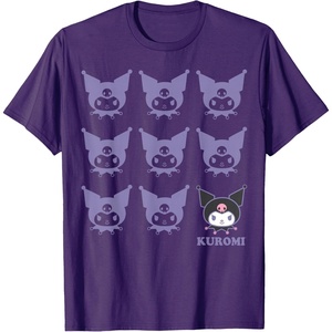 image:imageKuromi Real TShirt  Unisex Kids Adult  Black  Short Sleeve  Cotton 100  SmallPurple