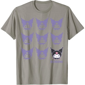 image:imageKuromi Real TShirt  Unisex Kids Adult  Black  Short Sleeve  Cotton 100  SmallSlate Grey