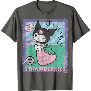 image:imageKuromi Strawberry Picking Strawberries Farm sleevetype TShirtAsphalt Grey