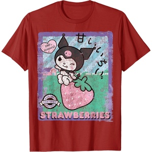 image:imageKuromi Strawberry Picking Strawberries Farm sleevetype TShirtCranberry Red