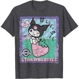 image:imageKuromi Strawberry Picking Strawberries Farm sleevetype TShirtDark Heather Grey