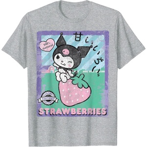 image:imageKuromi Strawberry Picking Strawberries Farm sleevetype TShirtHeather Grey