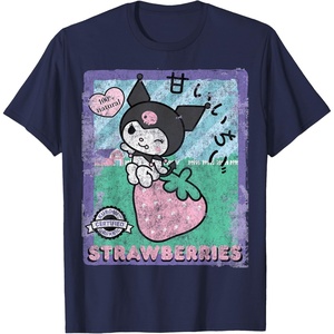 image:imageKuromi Strawberry Picking Strawberries Farm sleevetype TShirtNavy Blue
