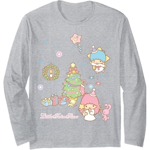 image:imageLittle Twin Stars Christmas Tree Long Sleeve Shirt Long Sleeve TShirtHeather Grey