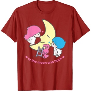 image:imageLittle Twin Stars Love You to The Moon and Back Tee Shirt TShirtCranberry Red