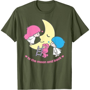 image:imageLittle Twin Stars Love You to The Moon and Back Tee Shirt TShirtOlive Green