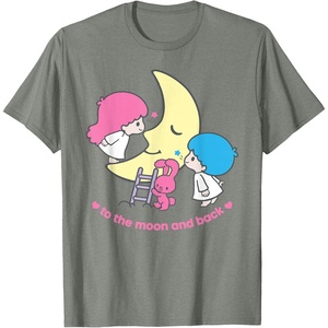 image:imageLittle Twin Stars Love You to The Moon and Back Tee Shirt TShirtOlive Heather