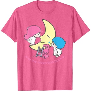image:imageLittle Twin Stars Love You to The Moon and Back Tee Shirt TShirtPink Heather