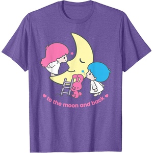 image:imageLittle Twin Stars Love You to The Moon and Back Tee Shirt TShirtPurple Heather