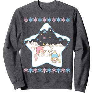 image:imageLittle Twin Stars Ugly Christmas Sweater Sweatshirt SweatshirtDark Heather Grey