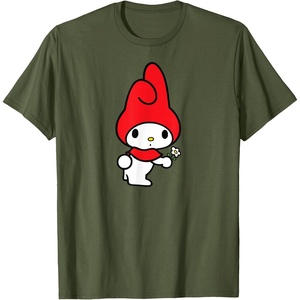image:imageMy Melody Flower Tee TShirtOlive Green