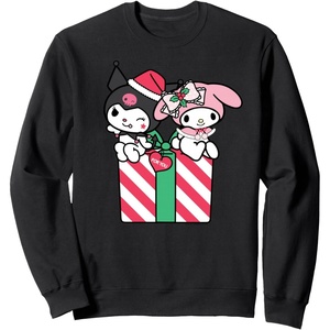 image:imageMy Melody and Kuromi Christmas Gift Sweatshirt SweatshirtBlack