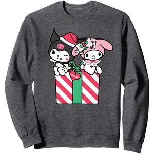 image:imageMy Melody and Kuromi Christmas Gift Sweatshirt SweatshirtDark Heather Grey