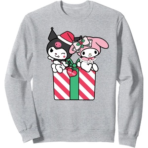 image:imageMy Melody and Kuromi Christmas Gift Sweatshirt SweatshirtHeather Grey