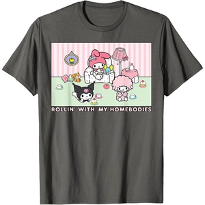 image:imageMy Melody and Kuromi Rollin with My Homebodies TShirt SmallAsphalt Grey