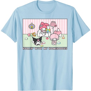image:imageMy Melody and Kuromi Rollin with My Homebodies TShirt SmallBaby Blue