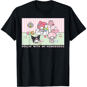 image:imageMy Melody and Kuromi Rollin with My Homebodies TShirt SmallBlack