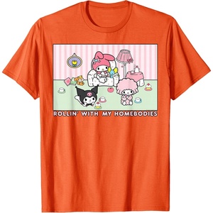 image:imageMy Melody and Kuromi Rollin with My Homebodies TShirt SmallOrange