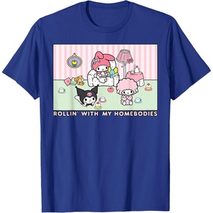 image:imageMy Melody and Kuromi Rollin with My Homebodies TShirt SmallRoyal Blue