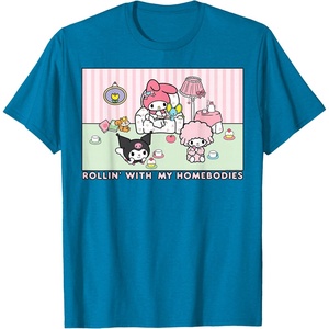 image:imageMy Melody and Kuromi Rollin with My Homebodies TShirt SmallSapphire Blue