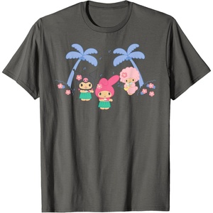 image:imageMy Melody and Kuromi Tropical Hula TShirt SmallAsphalt Grey