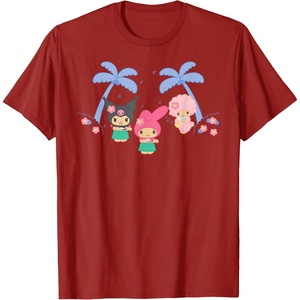 image:imageMy Melody and Kuromi Tropical Hula TShirt SmallCranberry Red